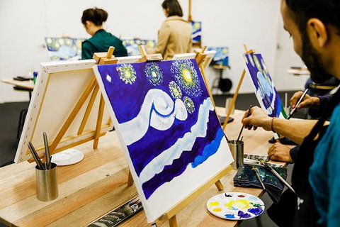 Wine & Paint Night At Brisbane 'Sip & Paint' Studio - Stayed 1