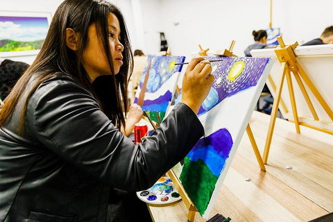 Wine & Paint Night At Brisbane 'Sip & Paint' Studio - Stayed 0