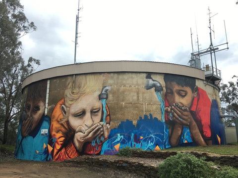Willans Hill Water Tower Mural - Stayed 0