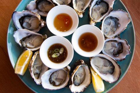 Full Day Tour Hobart: Port Arthur McHenry Gins Bangor Vineyard Wines + Oysters - Stayed 14