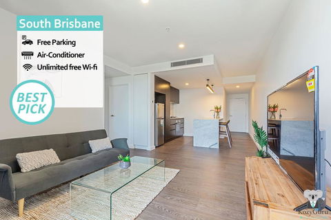 South Brisbane Kozy 1Bed APT + FREE Parking QSB001 - Stayed 0
