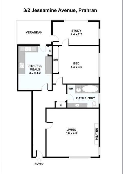 1 Bedroom Art Deco Apt With Study - Stayed 3